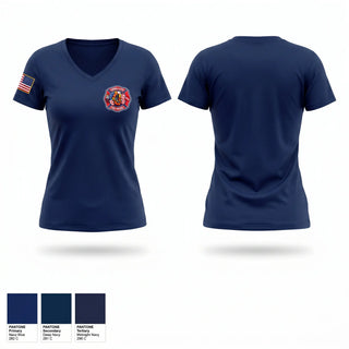 Womens Short Sleeve Vneck Shirt, Lawrence-Allison Fire Protection District, Fire Department, Teamtime, Team time, sublimation, custom sports apparel, team uniforms, spirit wear, spiritwear, sports uniforms, custom shirts, team store, custom team store, fundraiser sports, apparel fundraiser