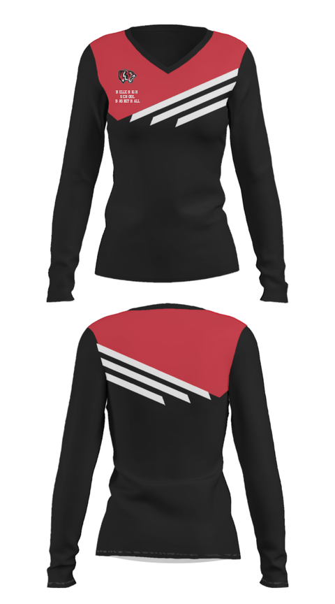 Women's Long Sleeve Vneck Shirt, Belle High School Basketball, Women's Basketball, Teamtime, Team time, sublimation, custom sports apparel, team uniforms, spirit wear, spiritwear, sports uniforms, custom shirts, team store, custom team store, fundraiser sports, apparel fundraiser