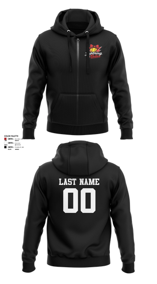 Zip Hoodie, Bluegrass Lightning Belles, Softball, Teamtime, Team time, sublimation, custom sports apparel, team uniforms, spirit wear, spiritwear, sports uniforms, custom shirts, team store, custom team store, fundraiser sports, apparel fundraiser
