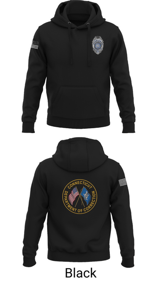 Hoodie, Connecticut Department of Corrections, Police, Teamtime, Team time, sublimation, custom sports apparel, team uniforms, spirit wear, spiritwear, sports uniforms, custom shirts, team store, custom team store, fundraiser sports, apparel fundraiser