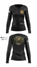 SWAT 23604037 Women's Long Sleeve V-neck Shirt - 100