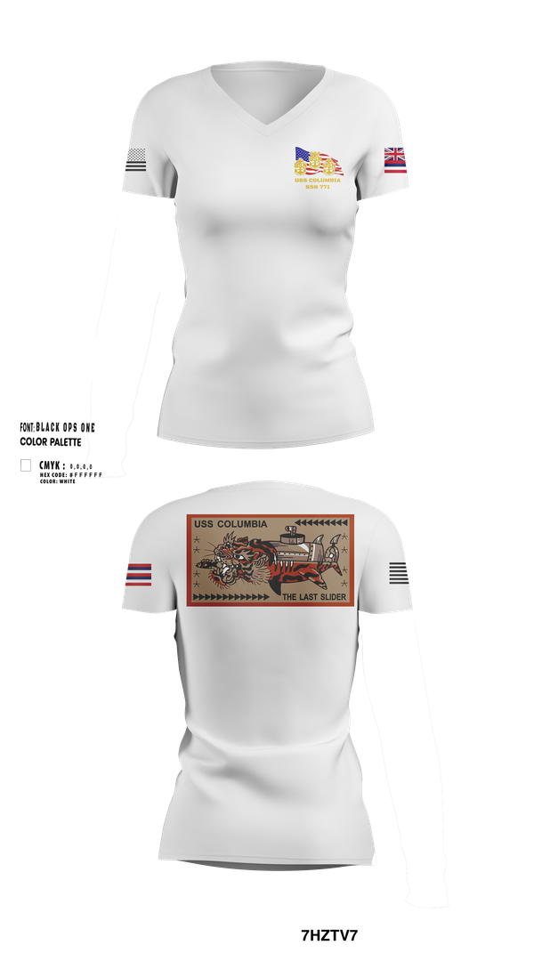 Womens Short Sleeve Vneck Shirt, USS Columbia, , Teamtime, Team time, sublimation, custom sports apparel, team uniforms, spirit wear, spiritwear, sports uniforms, custom shirts, team store, custom team store, fundraiser sports, apparel fundraiser