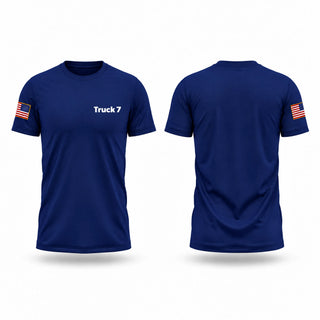 Old School Cotton Feel Shirt, Truck 7, Fire Department, Teamtime, Team time, sublimation, custom sports apparel, team uniforms, spirit wear, spiritwear, sports uniforms, custom shirts, team store, custom team store, fundraiser sports, apparel fundraiser