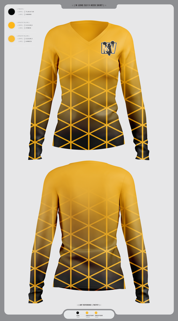 Womens Long Sleeve Vneck Shirt, Metea Valley High School Cheer, Cheer, Teamtime, Team time, sublimation, custom sports apparel, team uniforms, spirit wear, spiritwear, sports uniforms, custom shirts, team store, custom team store, fundraiser sports, apparel fundraiser