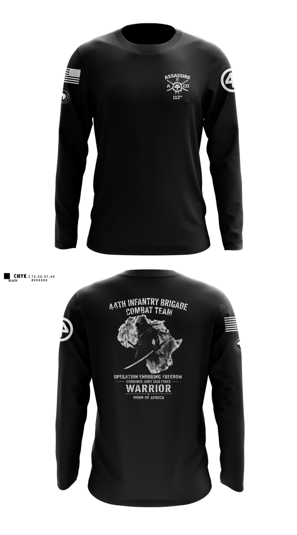 Long Sleeve Performance Shirt, 44th IBCT, Army, Teamtime, Team time, sublimation, custom sports apparel, team uniforms, spirit wear, spiritwear, sports uniforms, custom shirts, team store, custom team store, fundraiser sports, apparel fundraiser