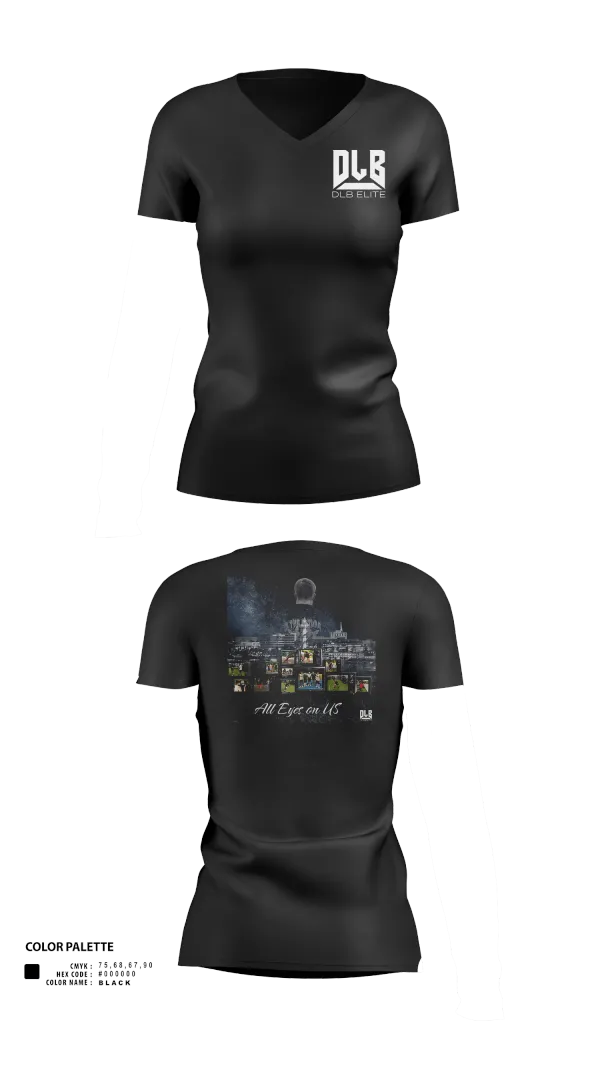 Womens Short Sleeve Vneck Shirt, DLB Elite, , Teamtime, Team time, sublimation, custom sports apparel, team uniforms, spirit wear, spiritwear, sports uniforms, custom shirts, team store, custom team store, fundraiser sports, apparel fundraiser