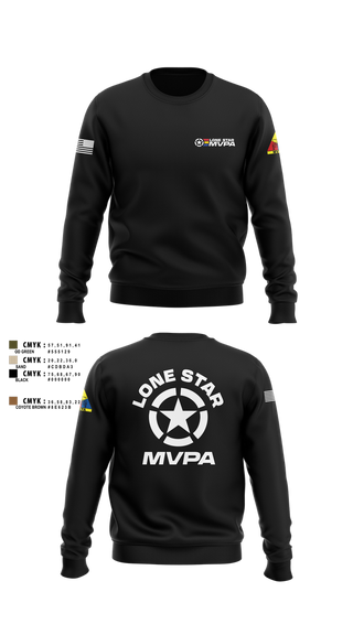 Crew Neck Sweatshirt, Lone Star MVPA, , Teamtime, Team time, sublimation, custom sports apparel, team uniforms, spirit wear, spiritwear, sports uniforms, custom shirts, team store, custom team store, fundraiser sports, apparel fundraiser