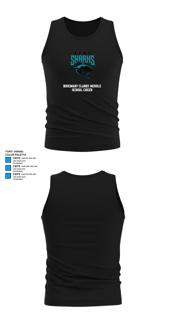 Tank Top, Rosemary Clarke Middle School Cheer, Cheer, Teamtime, Team time, sublimation, custom sports apparel, team uniforms, spirit wear, spiritwear, sports uniforms, custom shirts, team store, custom team store, fundraiser sports, apparel fundraiser