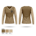 Wolves 48916731 Women's Long Sleeve V-neck Shirt - 1
