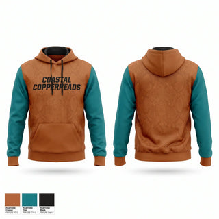 Hoodie, Coastal Copperheads, Baseball, Teamtime, Team time, sublimation, custom sports apparel, team uniforms, spirit wear, spiritwear, sports uniforms, custom shirts, team store, custom team store, fundraiser sports, apparel fundraiser
