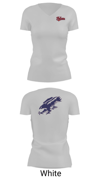 Women's Short Sleeve Vneck Shirt, Austintown Fitch High School Swimming, Swimming, Teamtime, Team time, sublimation, custom sports apparel, team uniforms, spirit wear, spiritwear, sports uniforms, custom shirts, team store, custom team store, fundraiser sports, apparel fundraiser