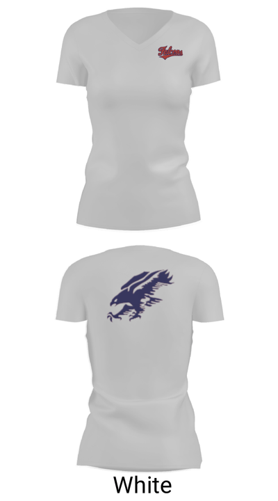 Austintown Fitch High School Swimming 36714610 Women's Short Sleeve V-neck Shirt - 7