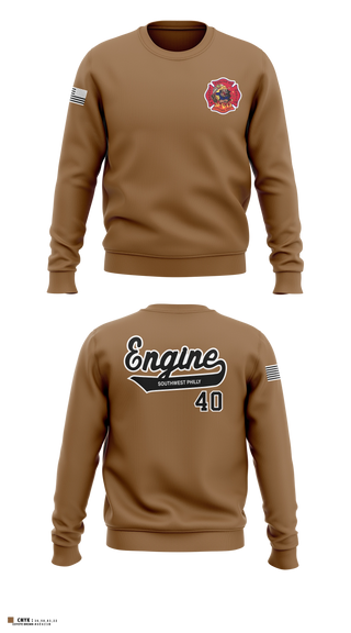 Crew Neck Sweatshirt, Engine 40 Ladder 4 Medic 19, , Teamtime, Team time, sublimation, custom sports apparel, team uniforms, spirit wear, spiritwear, sports uniforms, custom shirts, team store, custom team store, fundraiser sports, apparel fundraiser