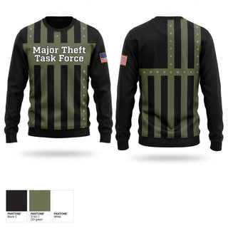 Crew Neck Sweatshirt, Major Theft Task Force, Police, Teamtime, Team time, sublimation, custom sports apparel, team uniforms, spirit wear, spiritwear, sports uniforms, custom shirts, team store, custom team store, fundraiser sports, apparel fundraiser
