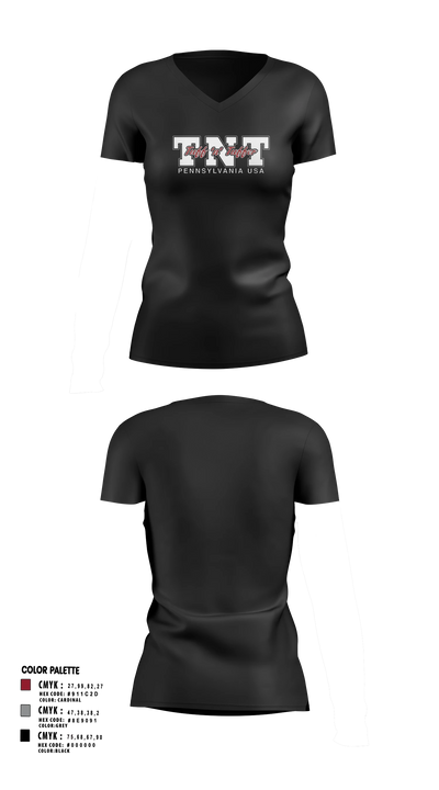 TNT Women's Short Sleeve V-neck Shirt - 4