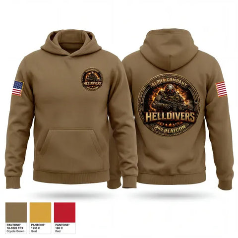 Hoodie, A Co, 3-60th, 2nd Platoon, Army, Teamtime, Team time, sublimation, custom sports apparel, team uniforms, spirit wear, spiritwear, sports uniforms, custom shirts, team store, custom team store, fundraiser sports, apparel fundraiser