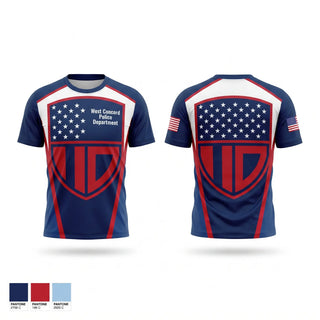 Short Sleeve Performance Shirt, West Concord Police Department, Police, Teamtime, Team time, sublimation, custom sports apparel, team uniforms, spirit wear, spiritwear, sports uniforms, custom shirts, team store, custom team store, fundraiser sports, apparel fundraiser