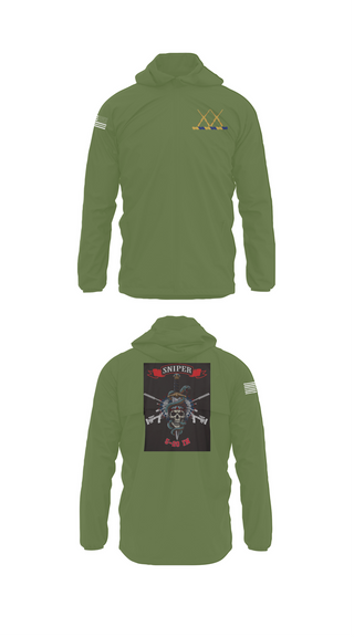 Windbreaker, 5-20 Infantry, Sniper section, Army, Teamtime, Team time, sublimation, custom sports apparel, team uniforms, spirit wear, spiritwear, sports uniforms, custom shirts, team store, custom team store, fundraiser sports, apparel fundraiser