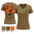1-1 ATTACK BATTALION Women's Short Sleeve V-neck Shirt - 1