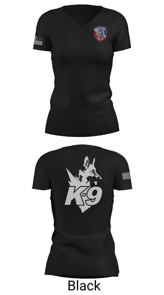 Womens Short Sleeve Vneck Shirt, Anniston Police Department K9 UnitAnniston Police Department K9 Unit, Police, Teamtime, Team time, sublimation, custom sports apparel, team uniforms, spirit wear, spiritwear, sports uniforms, custom shirts, team store, custom team store, fundraiser sports, apparel fundraiser