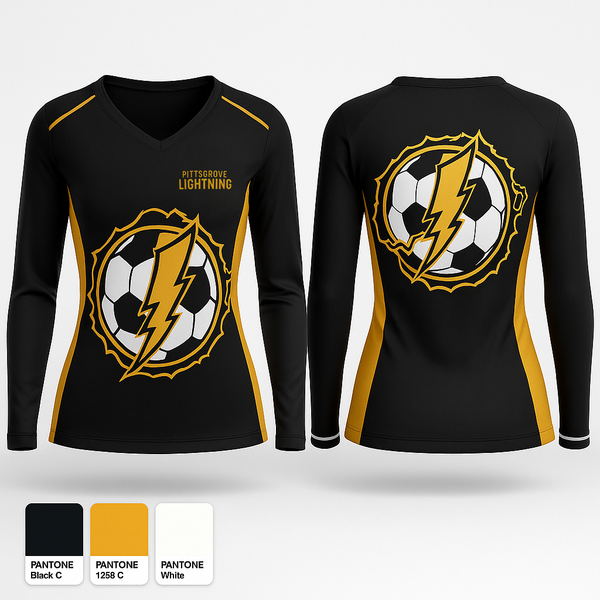 Womens Long Sleeve Vneck Shirt, team name, Men's Soccer, Teamtime, Team time, sublimation, custom sports apparel, team uniforms, spirit wear, spiritwear, sports uniforms, custom shirts, team store, custom team store, fundraiser sports, apparel fundraiser
