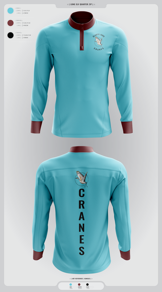 Quarter Zip Jacket, Cranes, Spirit Store, Teamtime, Team time, sublimation, custom sports apparel, team uniforms, spirit wear, spiritwear, sports uniforms, custom shirts, team store, custom team store, fundraiser sports, apparel fundraiser