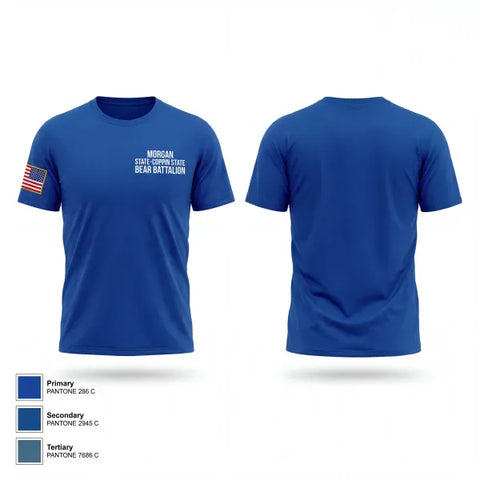 Old School Cotton Feel Shirt, Morgan State/Coppin State Bear Battalion, Army, Teamtime, Team time, sublimation, custom sports apparel, team uniforms, spirit wear, spiritwear, sports uniforms, custom shirts, team store, custom team store, fundraiser sports, apparel fundraiser