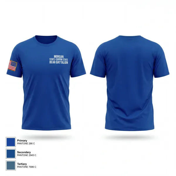 Old School Cotton Feel Shirt, Morgan State/Coppin State Bear Battalion, Army, Teamtime, Team time, sublimation, custom sports apparel, team uniforms, spirit wear, spiritwear, sports uniforms, custom shirts, team store, custom team store, fundraiser sports, apparel fundraiser