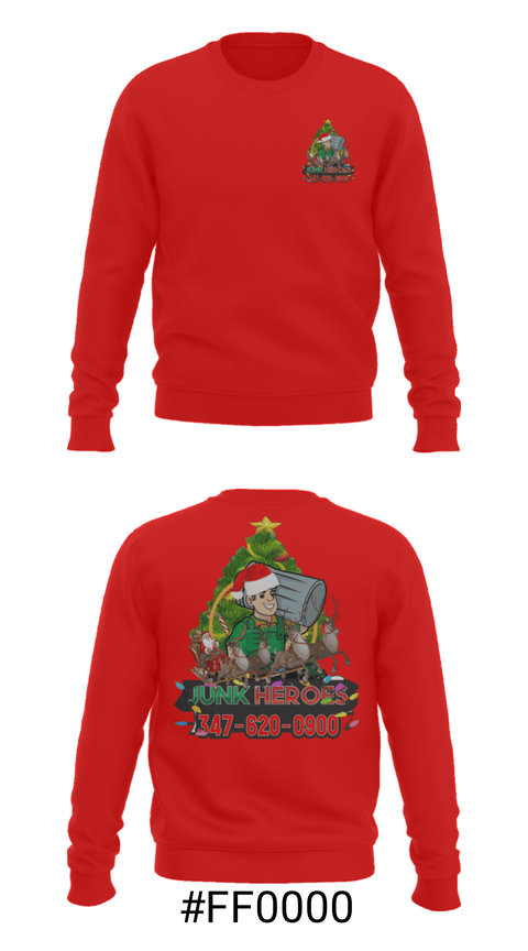 Crew Neck Sweatshirt, Junk Heroes, , Teamtime, Team time, sublimation, custom sports apparel, team uniforms, spirit wear, spiritwear, sports uniforms, custom shirts, team store, custom team store, fundraiser sports, apparel fundraiser