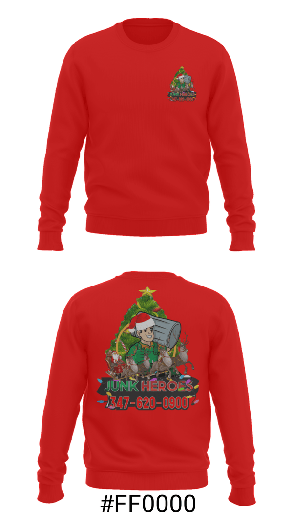 Crew Neck Sweatshirt, Junk Heroes, , Teamtime, Team time, sublimation, custom sports apparel, team uniforms, spirit wear, spiritwear, sports uniforms, custom shirts, team store, custom team store, fundraiser sports, apparel fundraiser