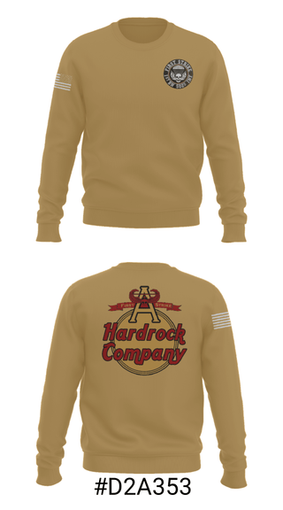 Crew Neck Sweatshirt, Hardrock Company, Army, Teamtime, Team time, sublimation, custom sports apparel, team uniforms, spirit wear, spiritwear, sports uniforms, custom shirts, team store, custom team store, fundraiser sports, apparel fundraiser
