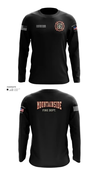 Long Sleeve Performance Shirt, Mountainside Fire Department, Fire Department, Teamtime, Team time, sublimation, custom sports apparel, team uniforms, spirit wear, spiritwear, sports uniforms, custom shirts, team store, custom team store, fundraiser sports, apparel fundraiser