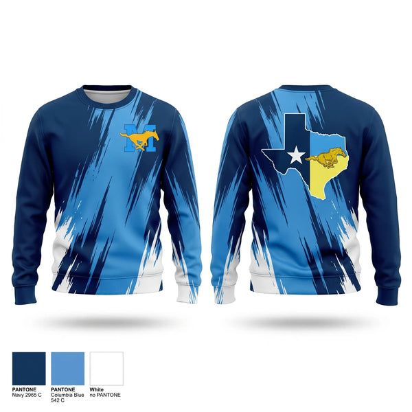 Crew Neck Sweatshirt, Mustangs, Wrestling, Teamtime, Team time, sublimation, custom sports apparel, team uniforms, spirit wear, spiritwear, sports uniforms, custom shirts, team store, custom team store, fundraiser sports, apparel fundraiser