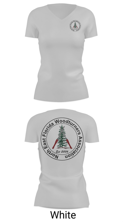 Northeast Florida Woodturning Association 62265388 Women's Short Sleeve V-neck Shirt - 19