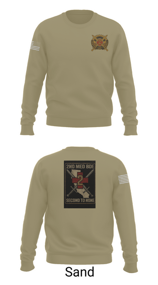 Crew Neck Sweatshirt, 2nd Medical Brigade, , Teamtime, Team time, sublimation, custom sports apparel, team uniforms, spirit wear, spiritwear, sports uniforms, custom shirts, team store, custom team store, fundraiser sports, apparel fundraiser