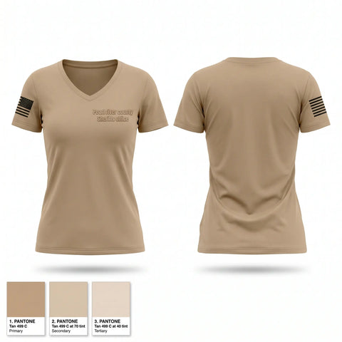 Womens Short Sleeve Vneck Shirt, Pearl river county Sheriffs office, Police, Teamtime, Team time, sublimation, custom sports apparel, team uniforms, spirit wear, spiritwear, sports uniforms, custom shirts, team store, custom team store, fundraiser sports, apparel fundraiser