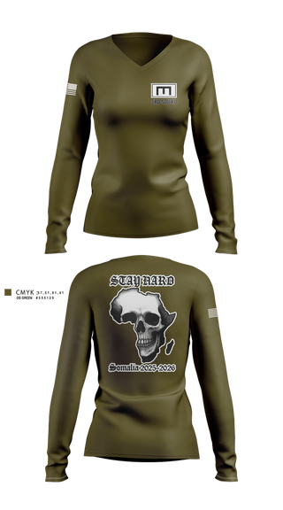 Womens Long Sleeve Vneck Shirt, 180th ESC, Army, Teamtime, Team time, sublimation, custom sports apparel, team uniforms, spirit wear, spiritwear, sports uniforms, custom shirts, team store, custom team store, fundraiser sports, apparel fundraiser