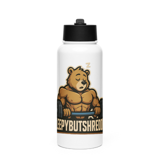 @sleepybutshredded 94276006 Stainless Steel Water Bottle with a Straw Lid