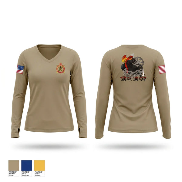 Womens Long Sleeve Vneck Shirt, 1-51 ADA D.CO MAINT PLT, Army, Teamtime, Team time, sublimation, custom sports apparel, team uniforms, spirit wear, spiritwear, sports uniforms, custom shirts, team store, custom team store, fundraiser sports, apparel fundraiser
