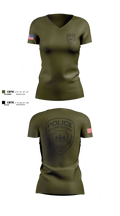 Lycoming Regional Police Department Women's Short Sleeve V-neck Shirt - 10