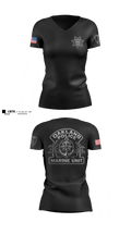 Oakland Police Marine Unit Women's Short Sleeve V-neck Shirt - 3