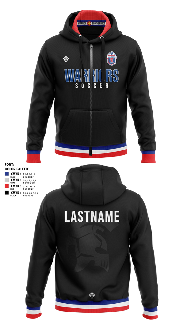 Zip Hoodie, Coal Ridge HS Boys Soccer, Men's Soccer, Teamtime, Team time, sublimation, custom sports apparel, team uniforms, spirit wear, spiritwear, sports uniforms, custom shirts, team store, custom team store, fundraiser sports, apparel fundraiser