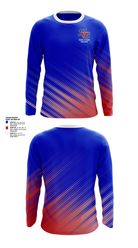Long Sleeve Performance Shirt, SGHS Titan Soccer, Men's Soccer, Teamtime, Team time, sublimation, custom sports apparel, team uniforms, spirit wear, spiritwear, sports uniforms, custom shirts, team store, custom team store, fundraiser sports, apparel fundraiser