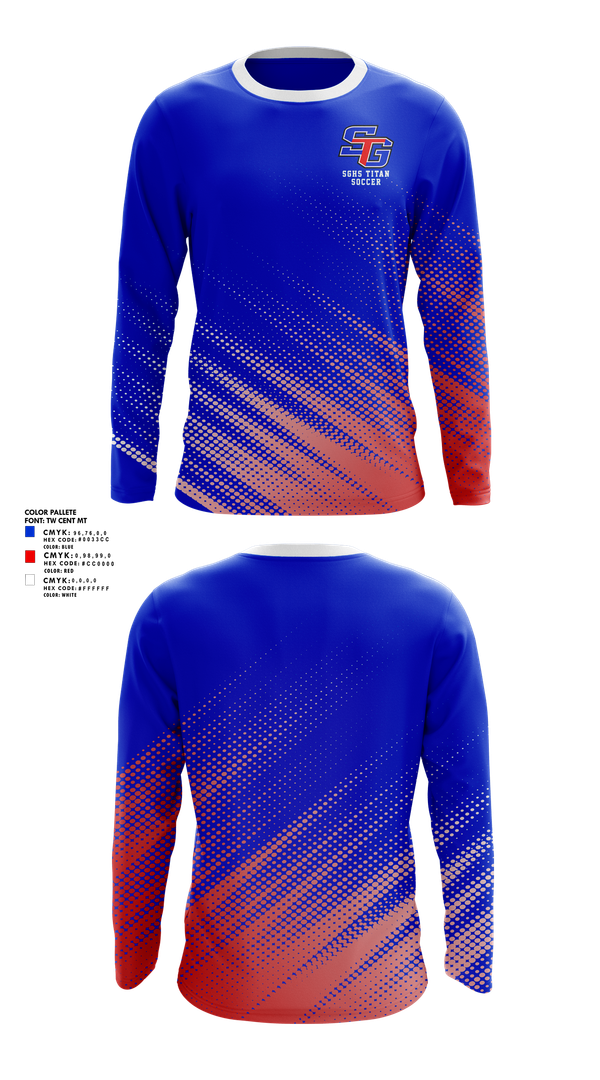 Long Sleeve Performance Shirt, SGHS Titan Soccer, Men's Soccer, Teamtime, Team time, sublimation, custom sports apparel, team uniforms, spirit wear, spiritwear, sports uniforms, custom shirts, team store, custom team store, fundraiser sports, apparel fundraiser