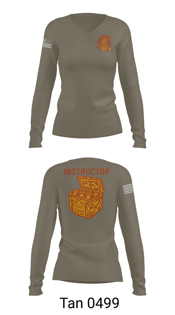 Womens Long Sleeve Vneck Shirt, MARCOR DET FLW, , Teamtime, Team time, sublimation, custom sports apparel, team uniforms, spirit wear, spiritwear, sports uniforms, custom shirts, team store, custom team store, fundraiser sports, apparel fundraiser