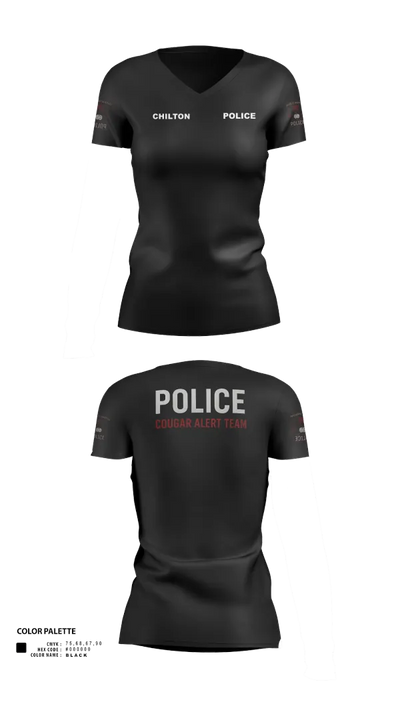 Cougar Alert Team 51493107 Women's Short Sleeve V-neck Shirt - 21