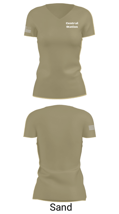 Central Station 93595769 Women's Short Sleeve V-neck Shirt - 44