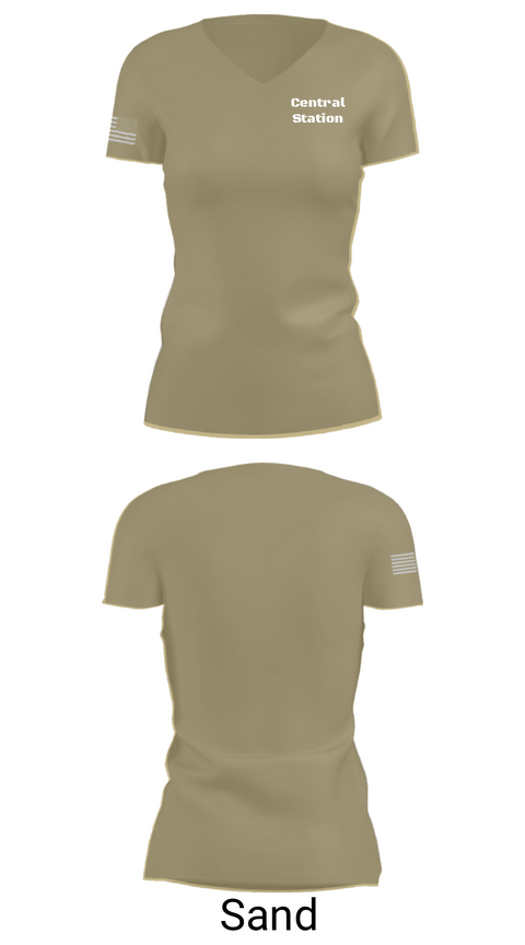 Women's Short Sleeve Vneck Shirt, Central Station, Police, Teamtime, Team time, sublimation, custom sports apparel, team uniforms, spirit wear, spiritwear, sports uniforms, custom shirts, team store, custom team store, fundraiser sports, apparel fundraiser