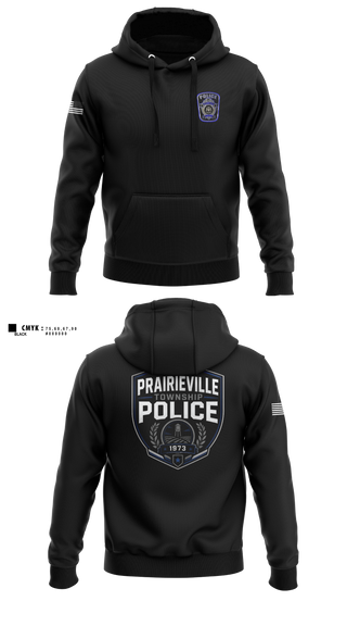 Hoodie, Prairieville Township police, Police, Teamtime, Team time, sublimation, custom sports apparel, team uniforms, spirit wear, spiritwear, sports uniforms, custom shirts, team store, custom team store, fundraiser sports, apparel fundraiser