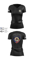 Manhattan Police Department 25505954 Women's Short Sleeve V-neck Shirt - 101